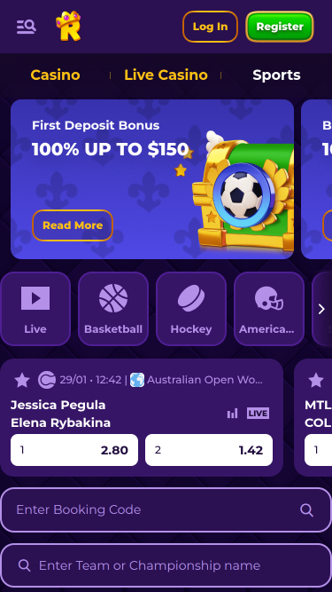 Royal Game Casino Mobile Sportsbook