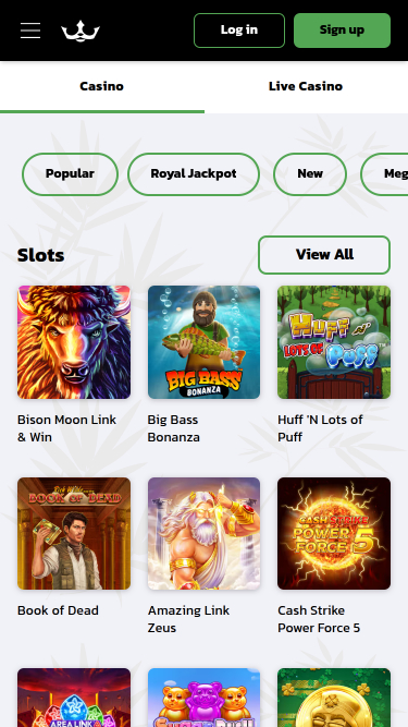 Jeux mobiles de casino Royal Panda