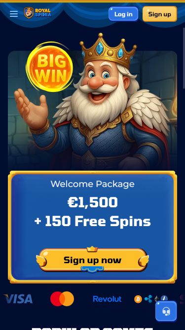 Royal Spinia Casino Mobile-Homepage