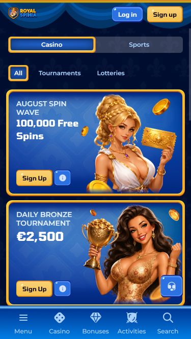 Royal Spinia Casino Mobile-Aktionen