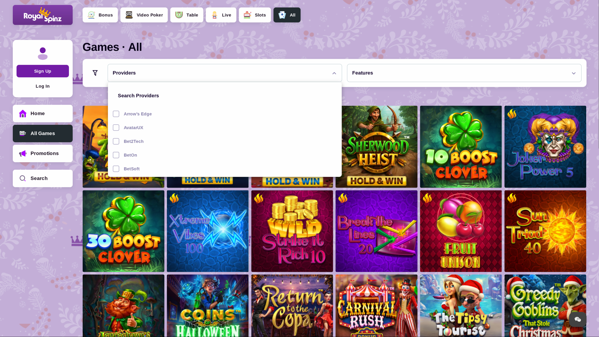 Développeurs du jeu de casino Royal Spinz pour ordinateur