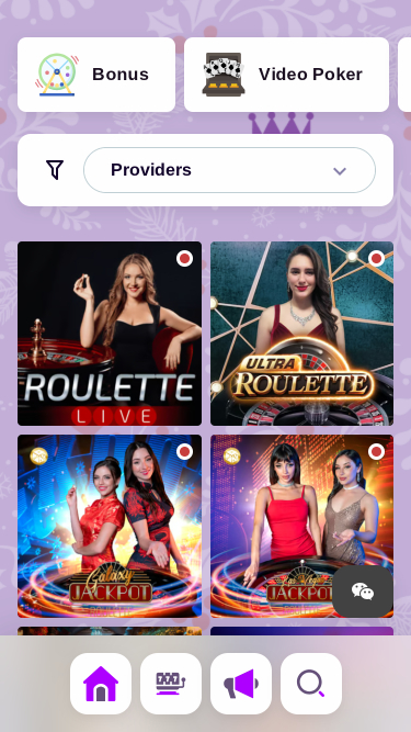 Casino mobile Royal Spinz avec croupier en direct