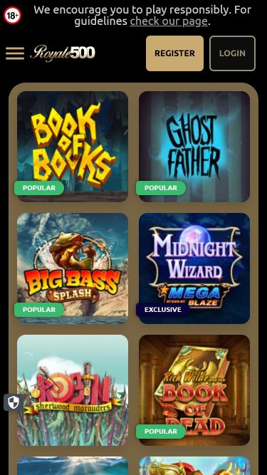 Royale500 Casino Mobile Games