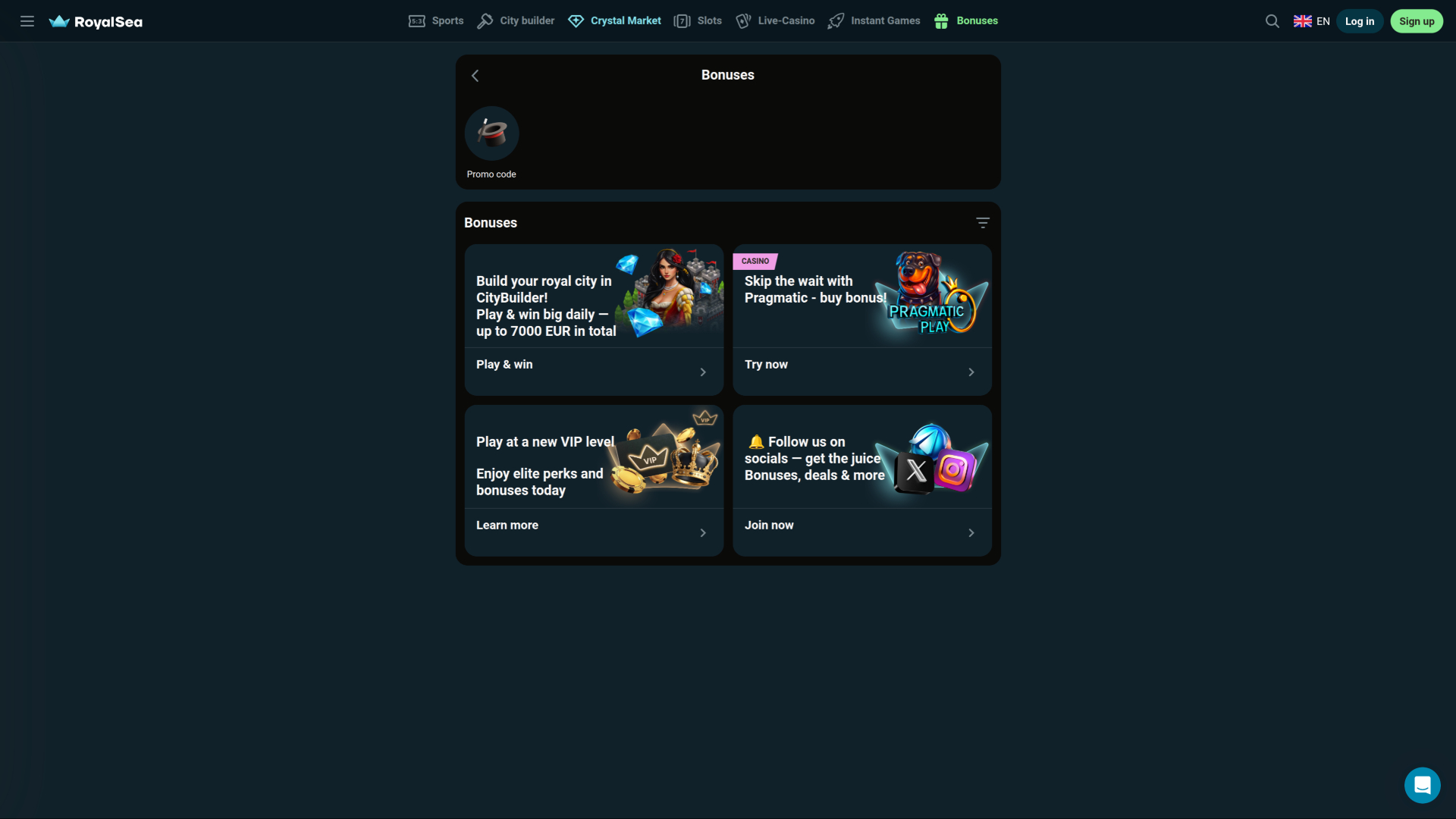 Promozioni del casinò RoyalSea