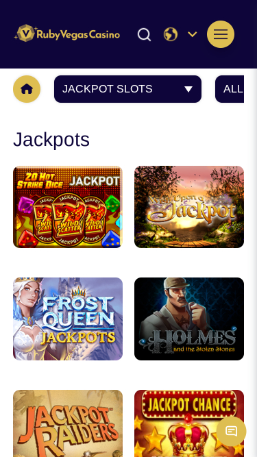 Jackpot mobile del casinò Ruby Vegas