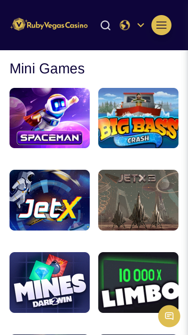 Minigiochi per dispositivi mobili del casinò Ruby Vegas