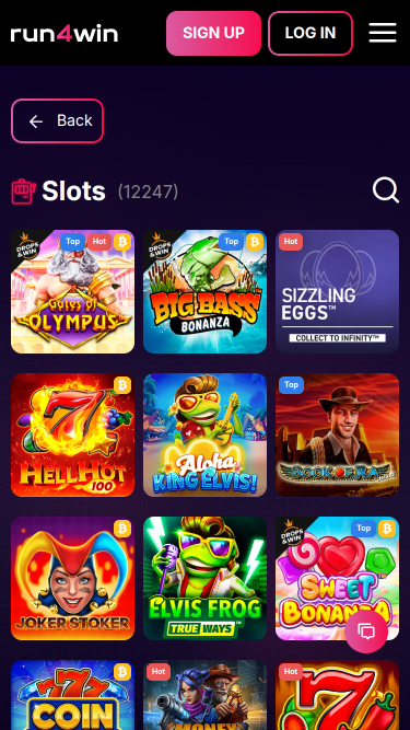Мобильные игры казино Run4Win