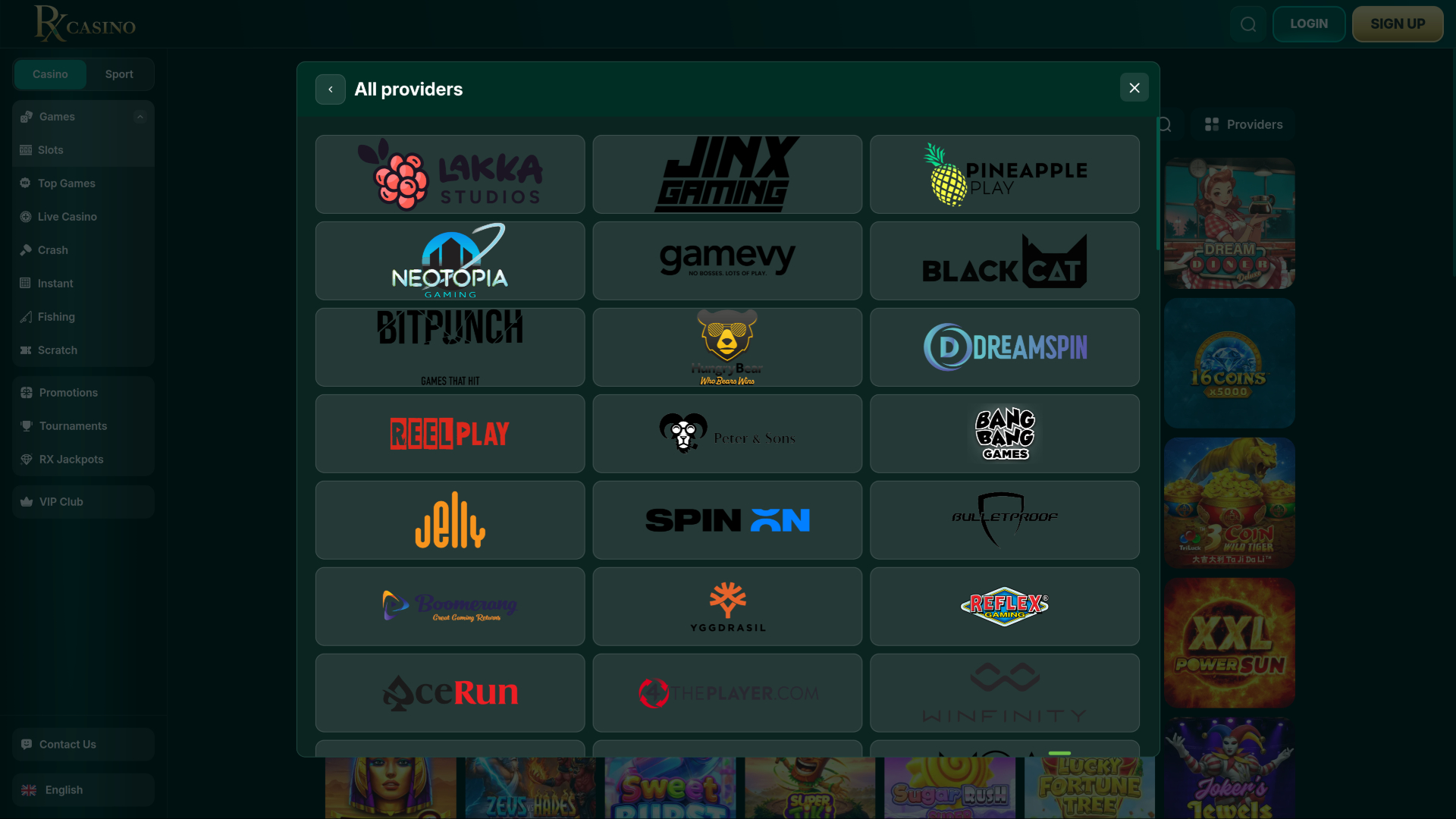 Desarrolladores de juegos de escritorio de RX Casino