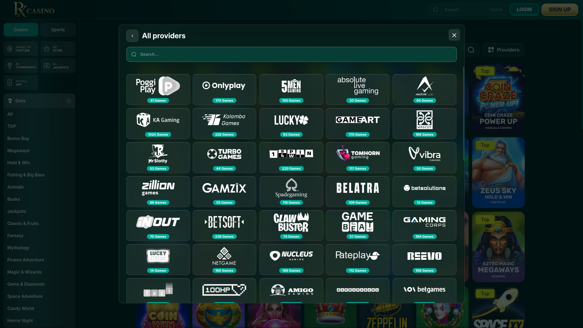 RX Casino Desktop Game Developers