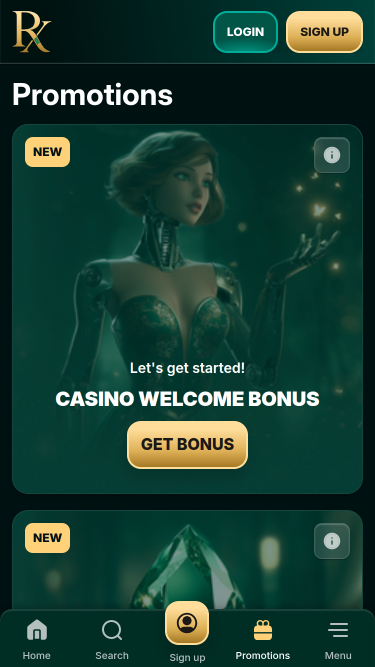 Promociones móviles de RX Casino