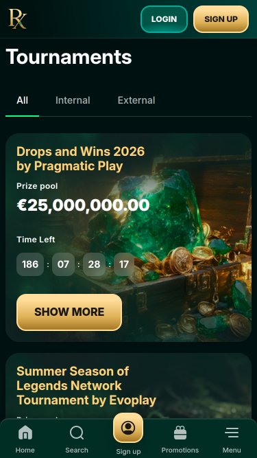 RX Casino Mobile Tournaments
