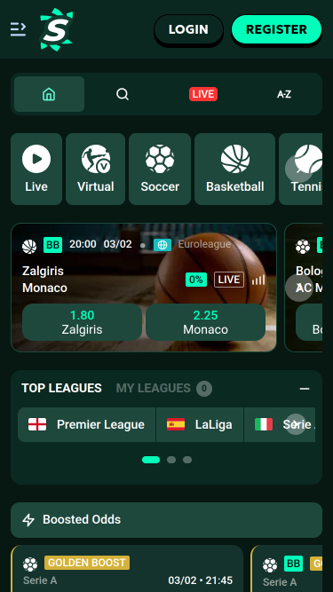Мобильные ставки на спорт в казино SagaSpins