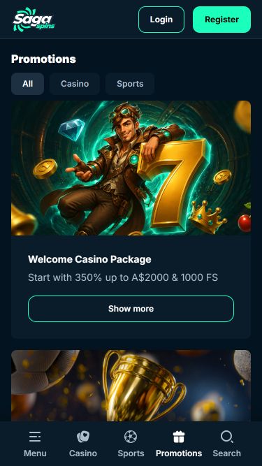 Promociones del casino SagaSpins