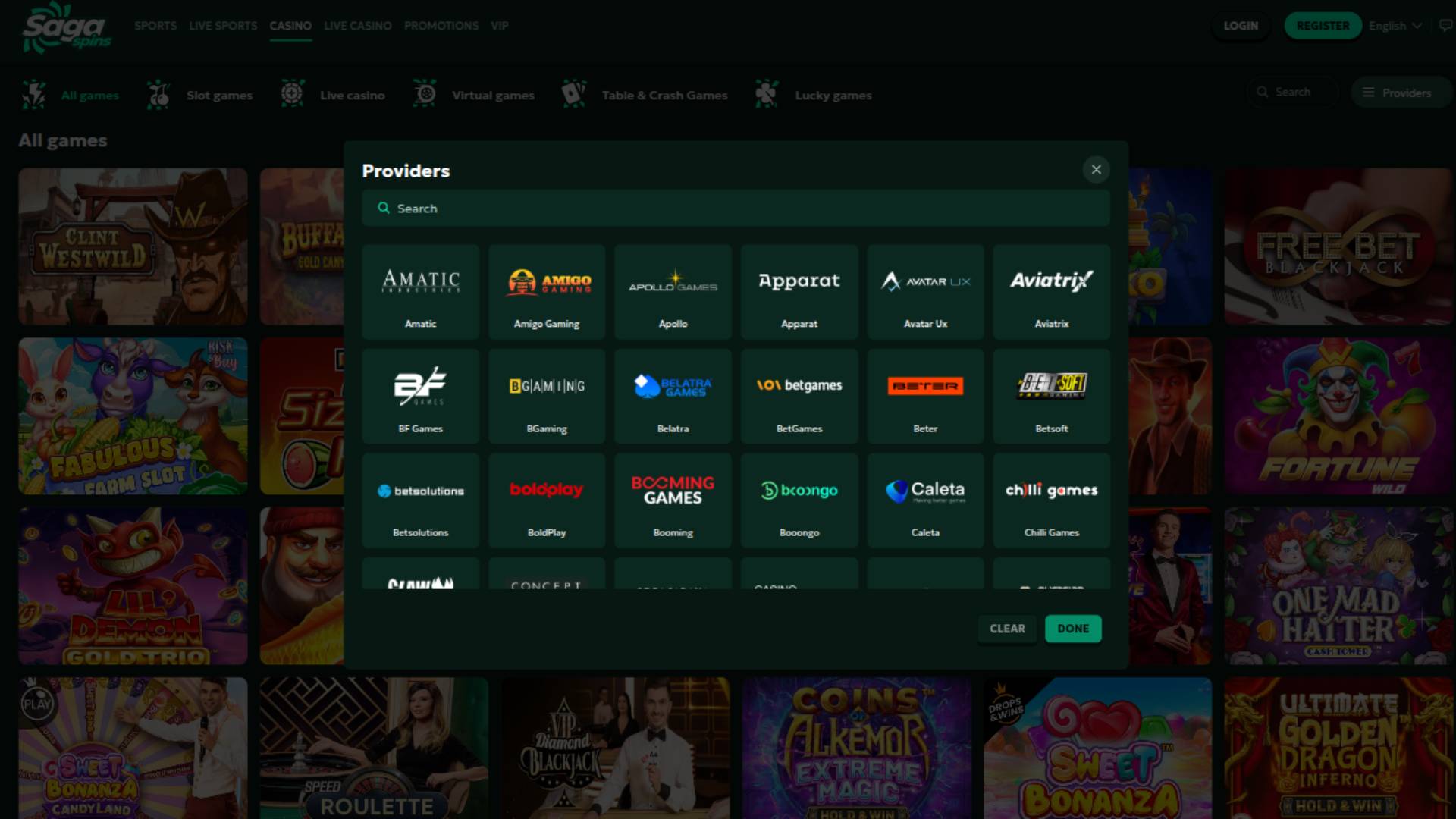 Разработчики игр для казино SagaSpins