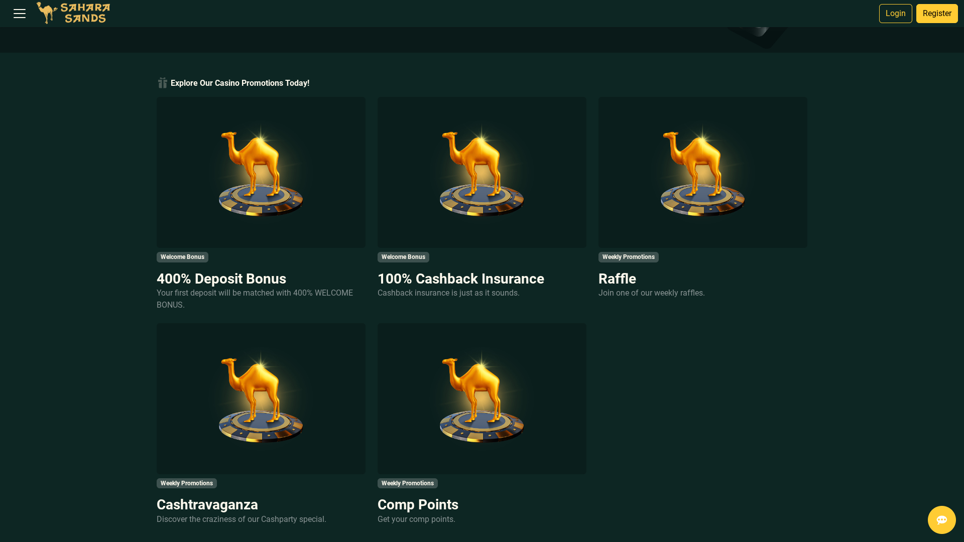 Promociones de escritorio de Sahara Sands Casino