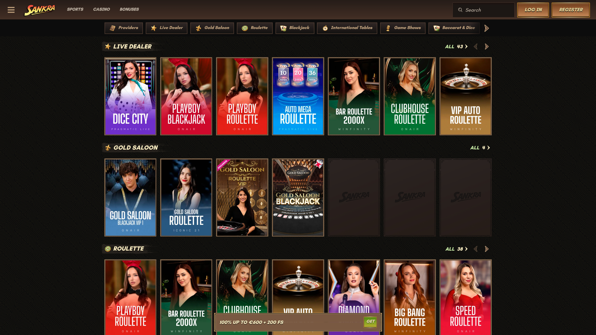 Croupier en direct du casino Sankra