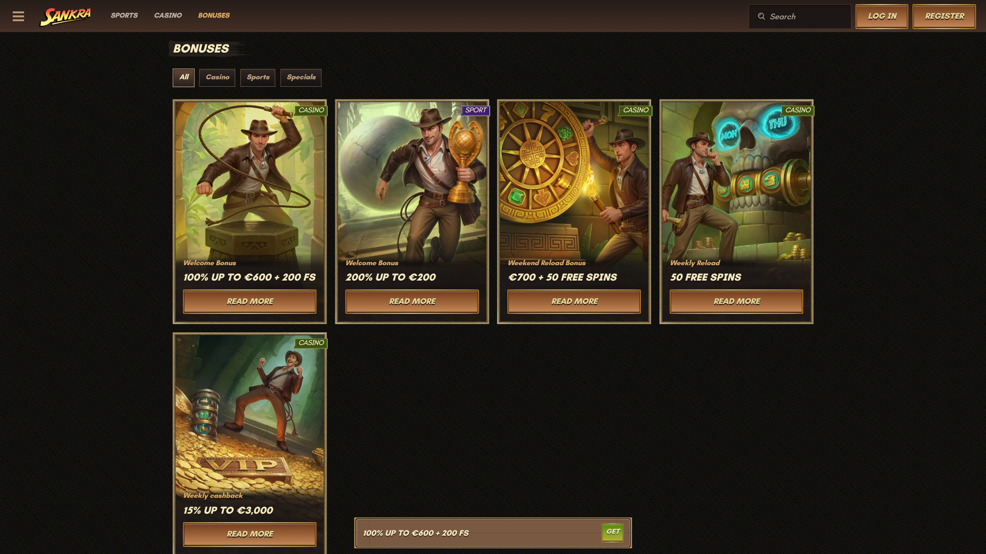 Promotions du casino Sankra