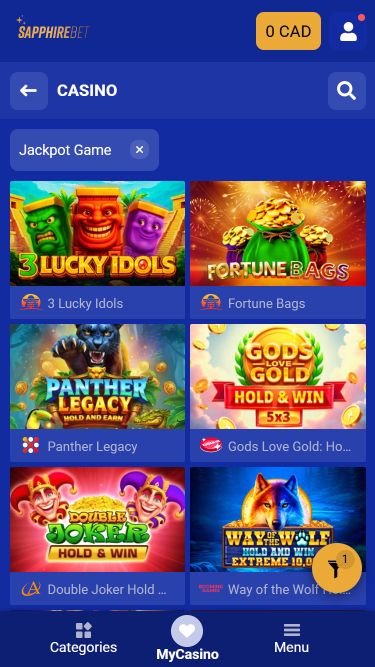 Bote móvil de SapphireBet Casino