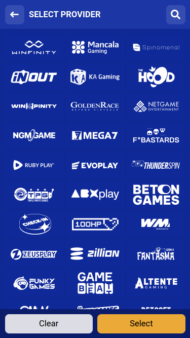 SapphireBet Casino Mobile Game Developers