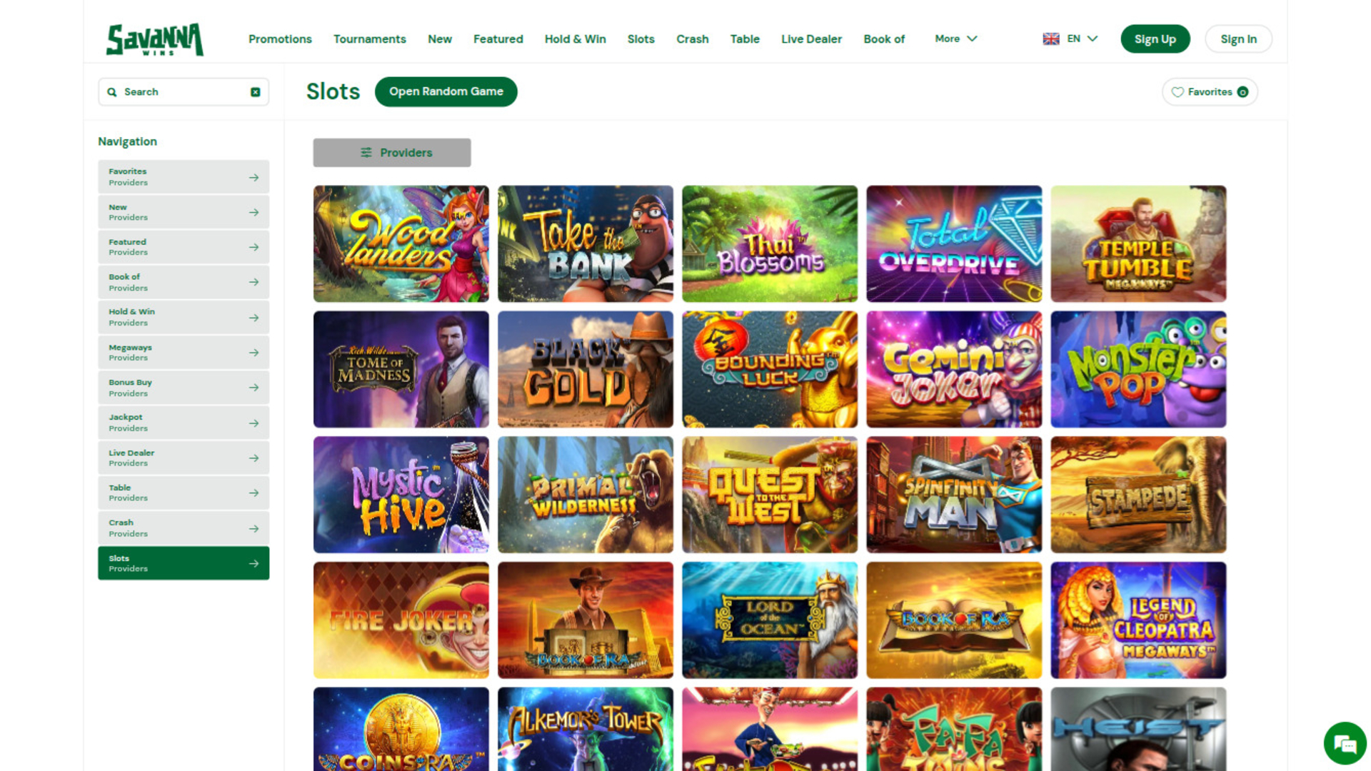 Jeux de bureau de Savanna Wins Casino