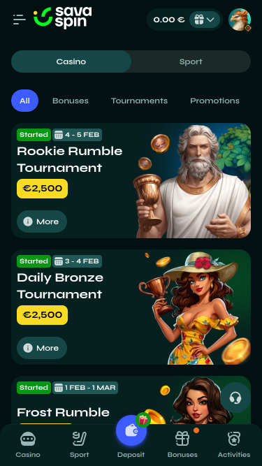 Savaspin Casino Mobile Promotions