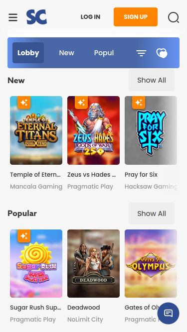 Jeux mobiles de Scatters