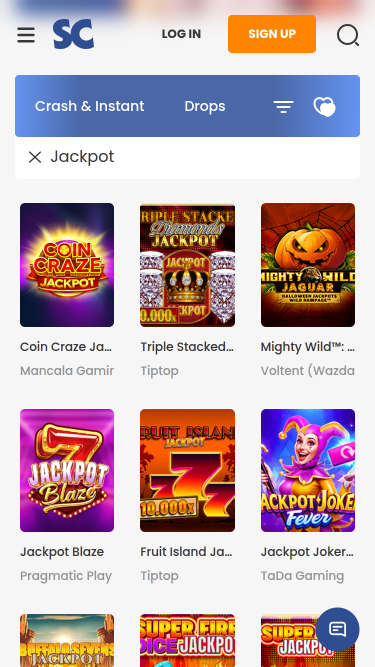 Jackpot mobile de Scatters