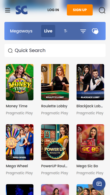 Croupier en direct mobile de Scatters