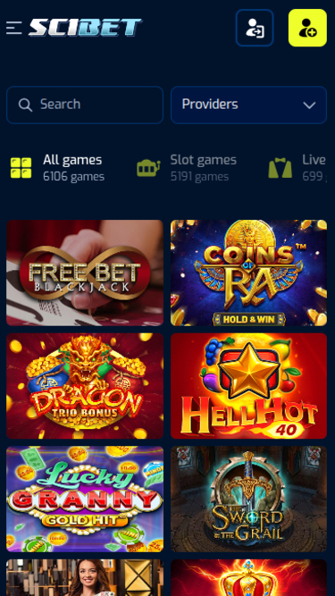 Scibet Casino Games Mobile