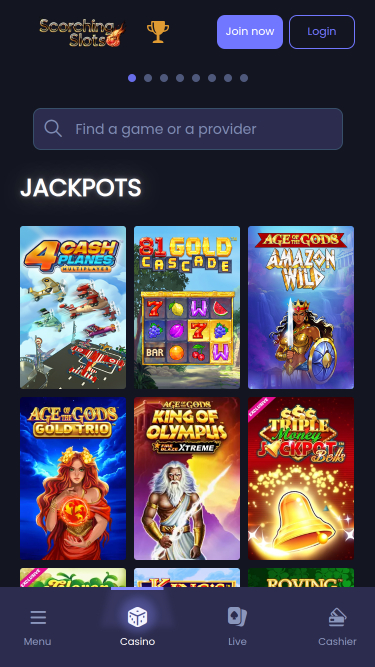 Jackpot mobile del casinò Scorching Slots