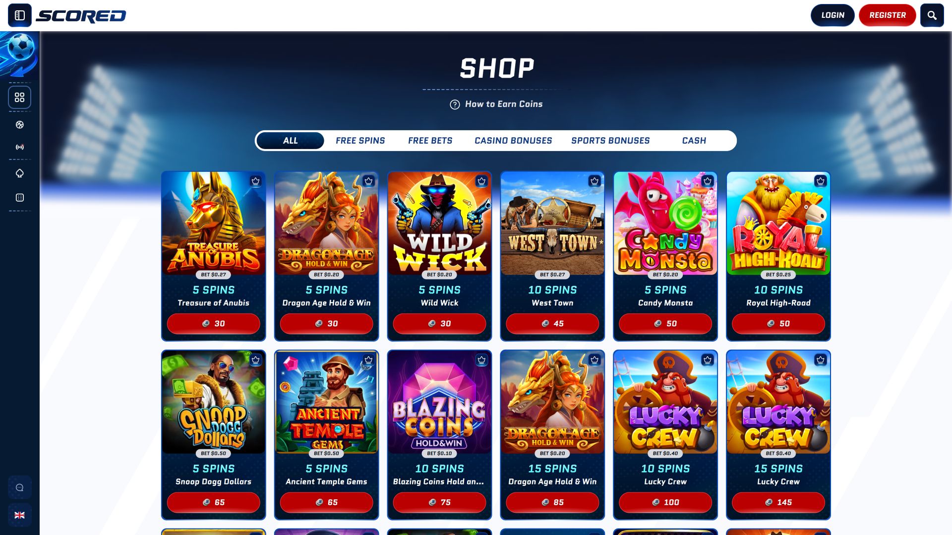 Scored Casino Desktop Shop