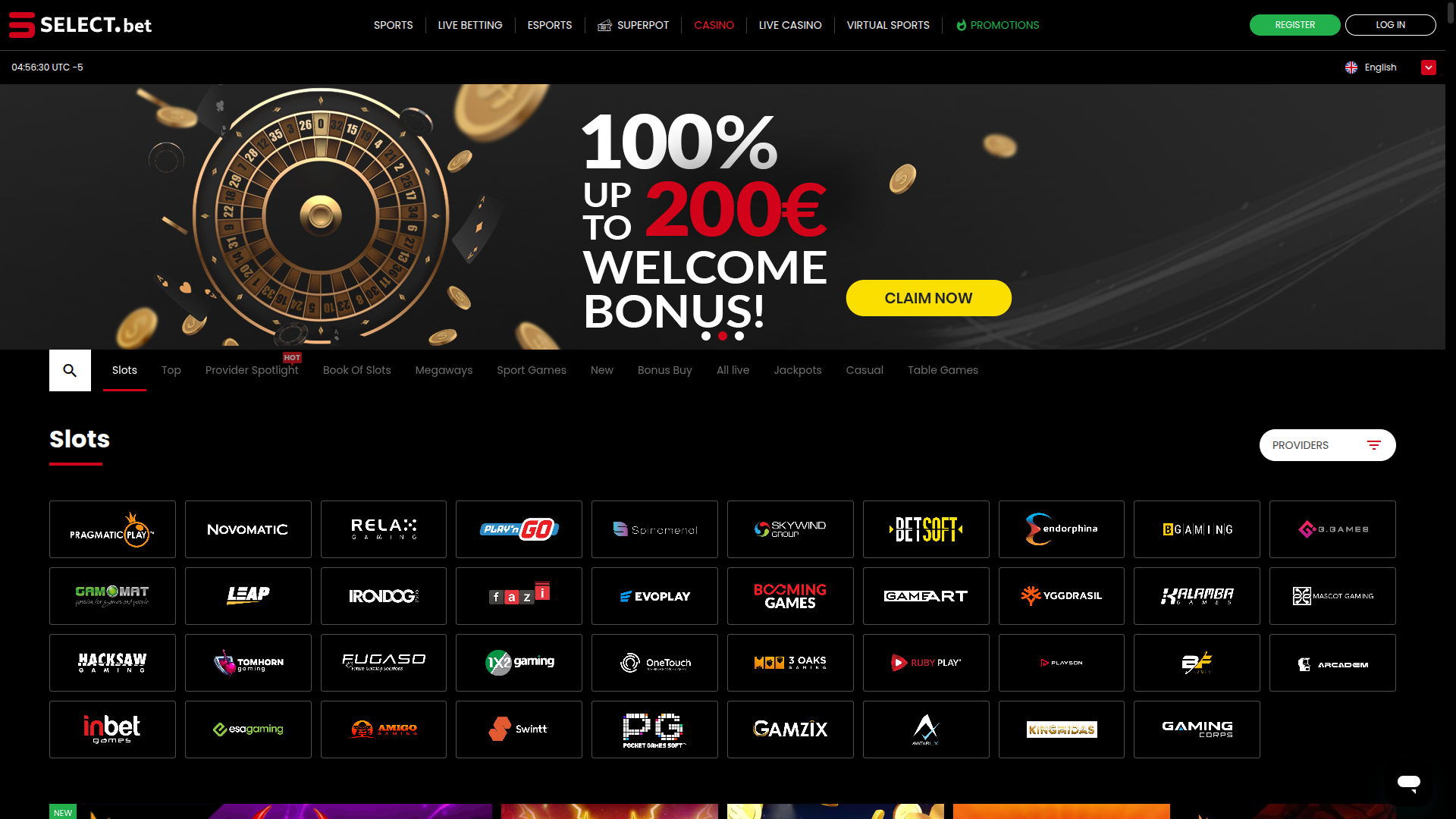 Développeurs de jeux de casino pour ordinateur SELECT.bet