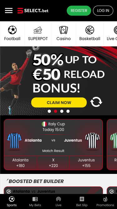 SELECT.bet Casino Paris sportifs mobiles