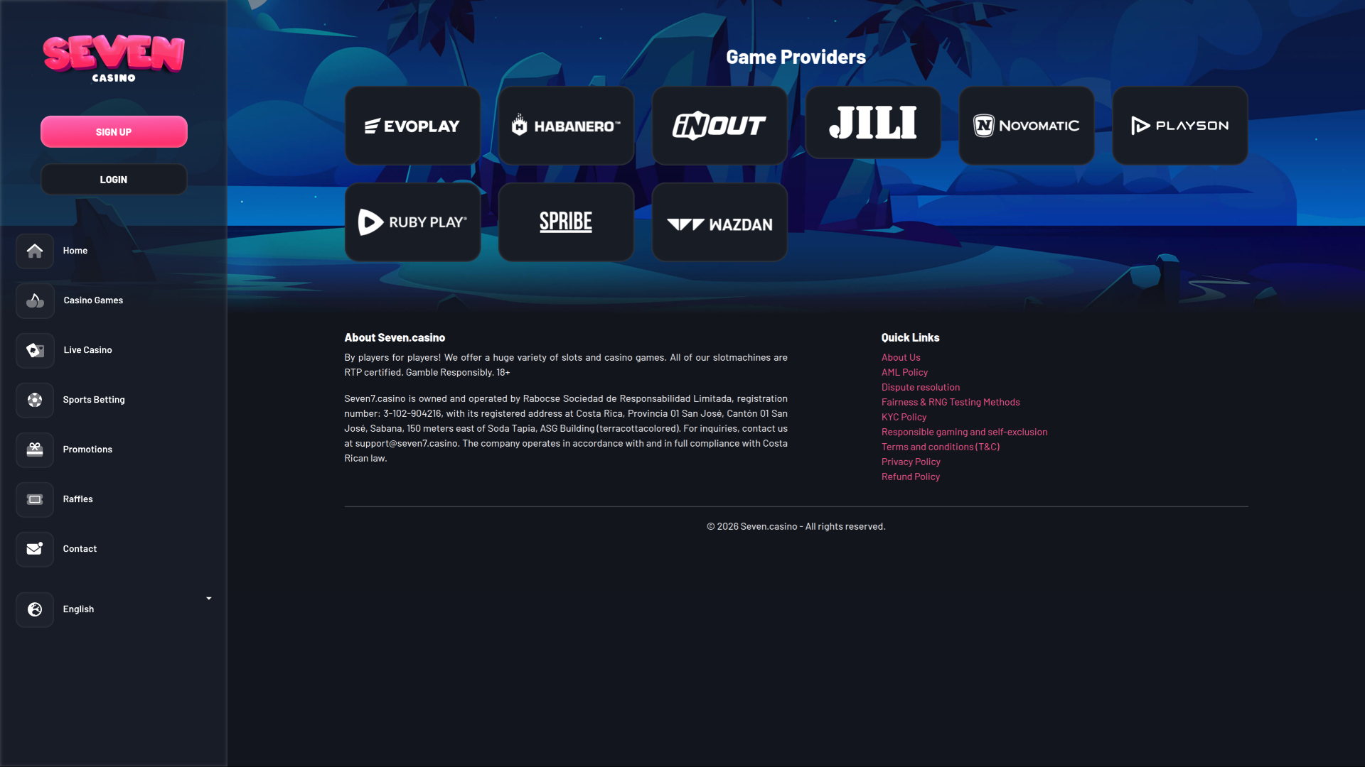 Seven Casino Desktop Game Developers