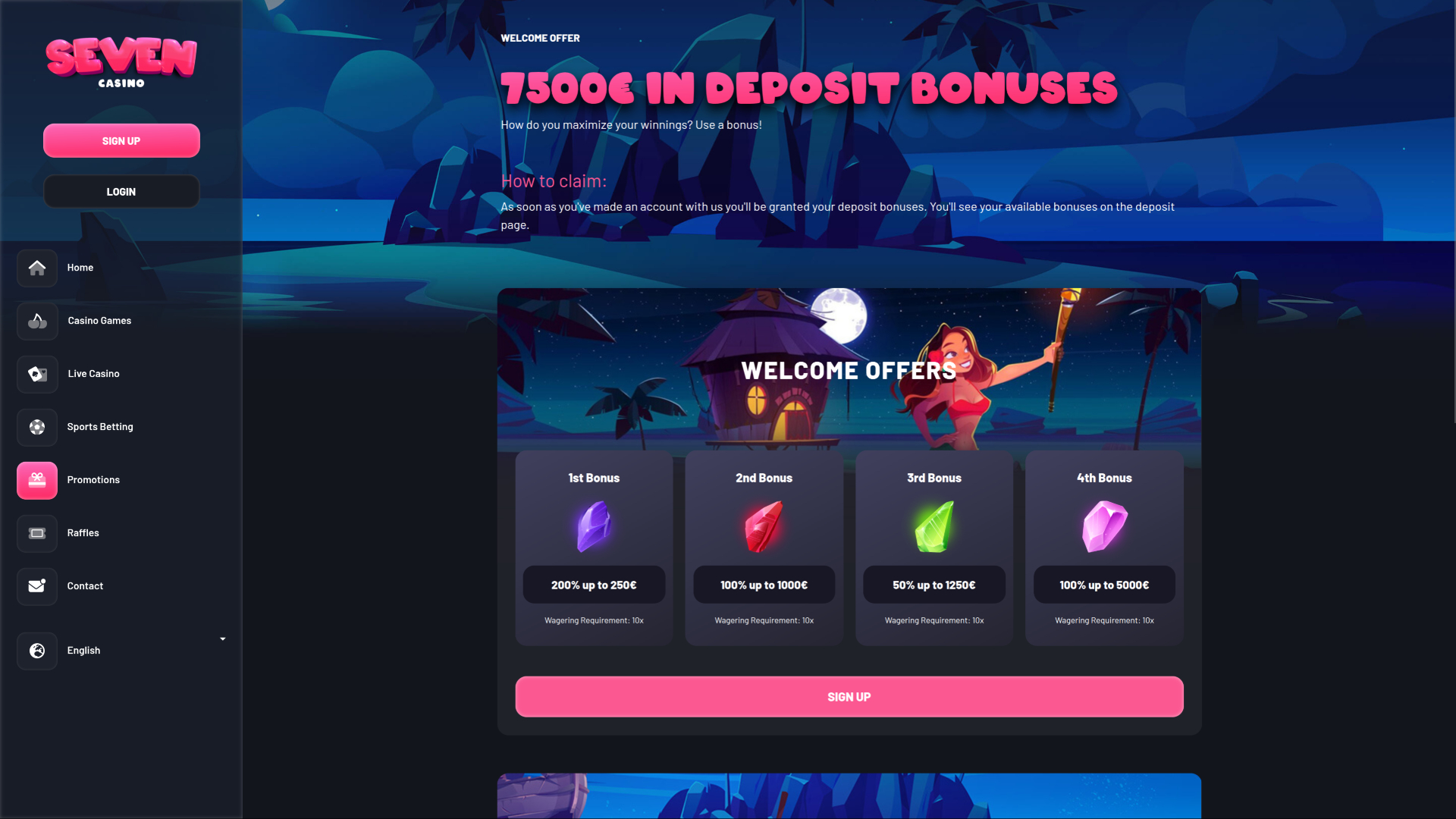 Seven Casino Desktop Promotions