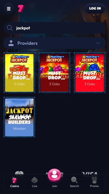 Мобильный джекпот Seven Casino