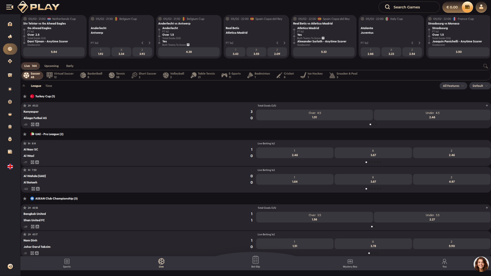 Sevenplay Casino Desktop Sport Betting