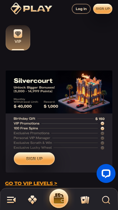 VIP-программа мобильного казино Sevenplay