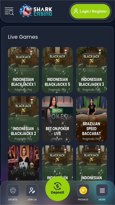 Shark Casino Live Dealer