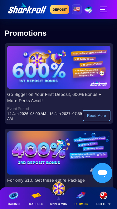 Sharkroll Casino Mobile Promotions