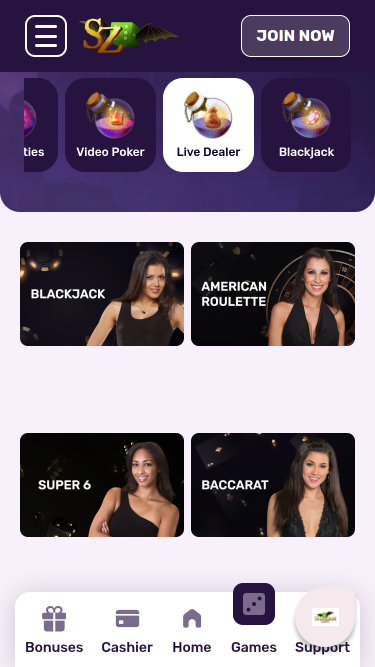 Shazam Casino Mobile Croupier en direct