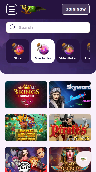 Jeux spéciaux mobiles de Shazam Casino