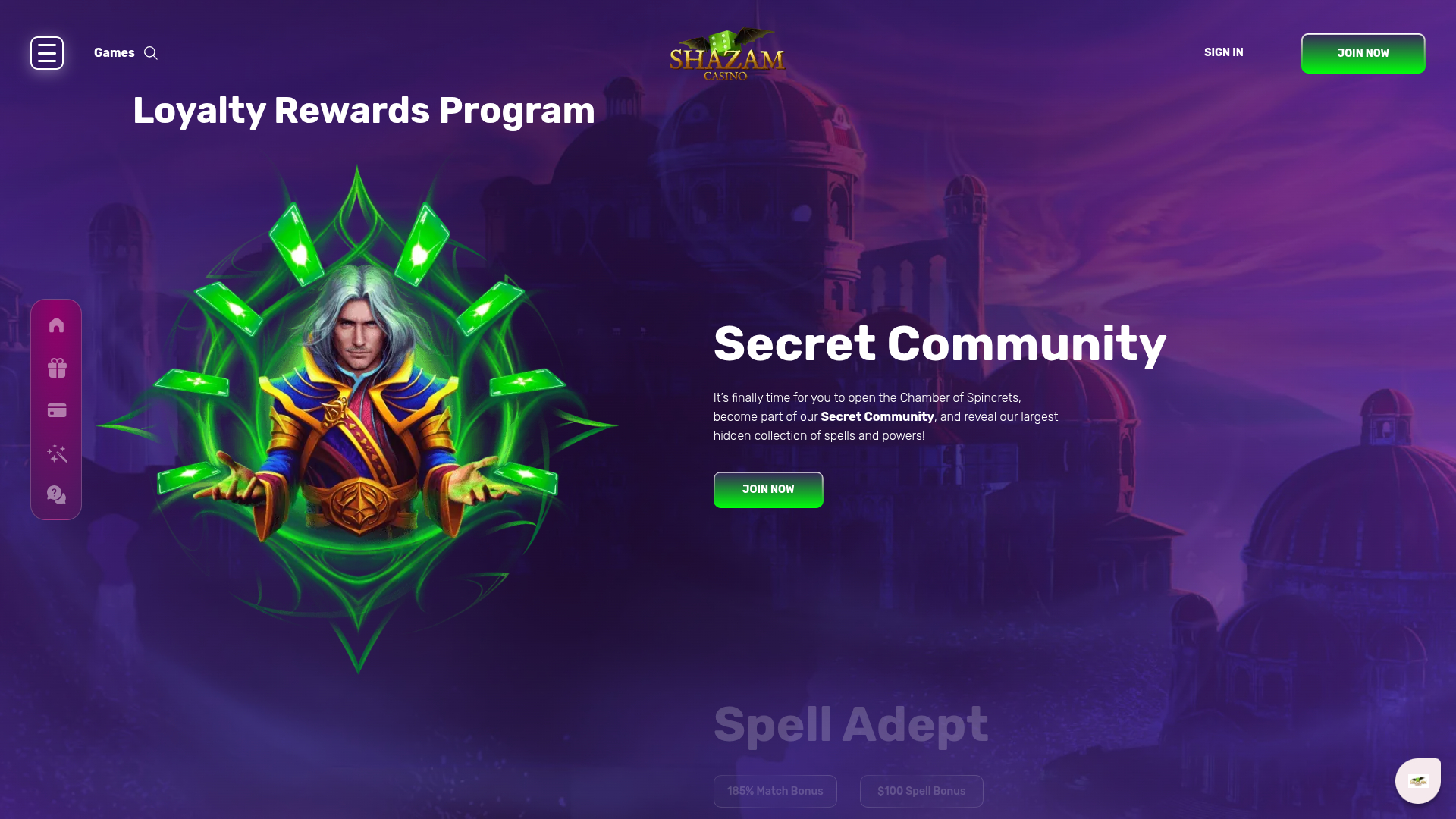 VIP-программа Shazam Casino для настольных компьютеров