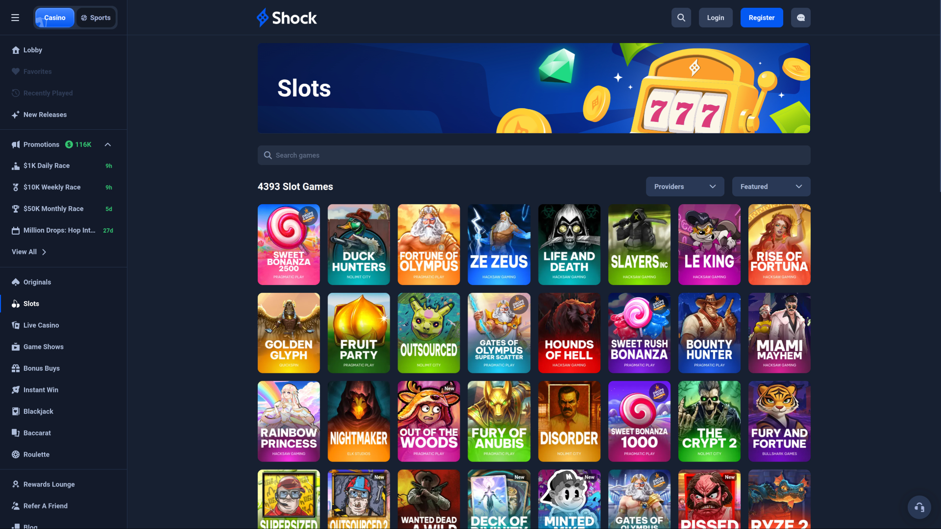 Игры для ПК от Shock Casino