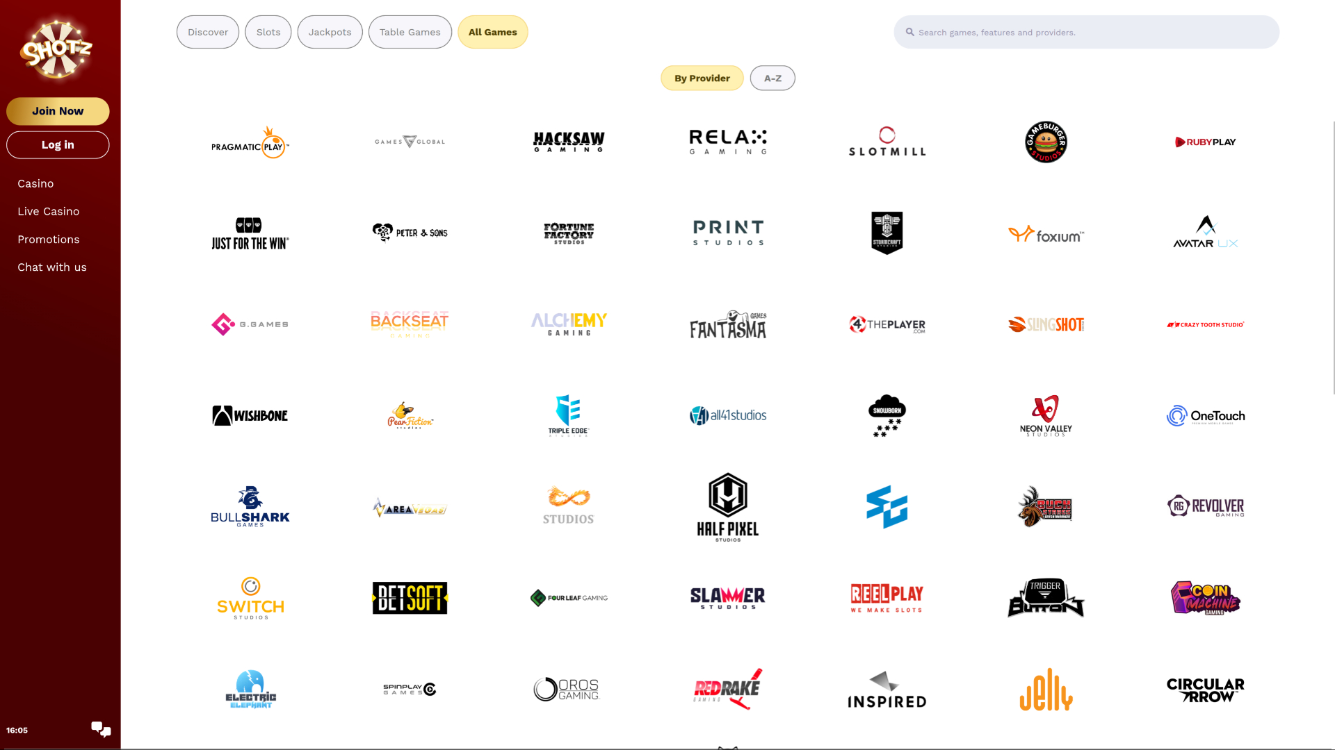 Développeurs du jeu de casino Shotz pour ordinateur