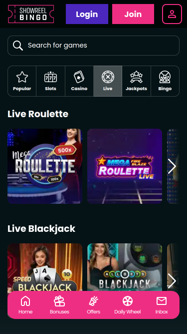 Showreel Bingo Casino Mobile Croupier en direct