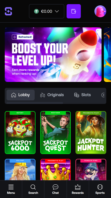 Jackpot mobile de Shuffle Casino