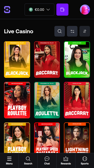 Shuffle Casino Mobile avec croupier en direct