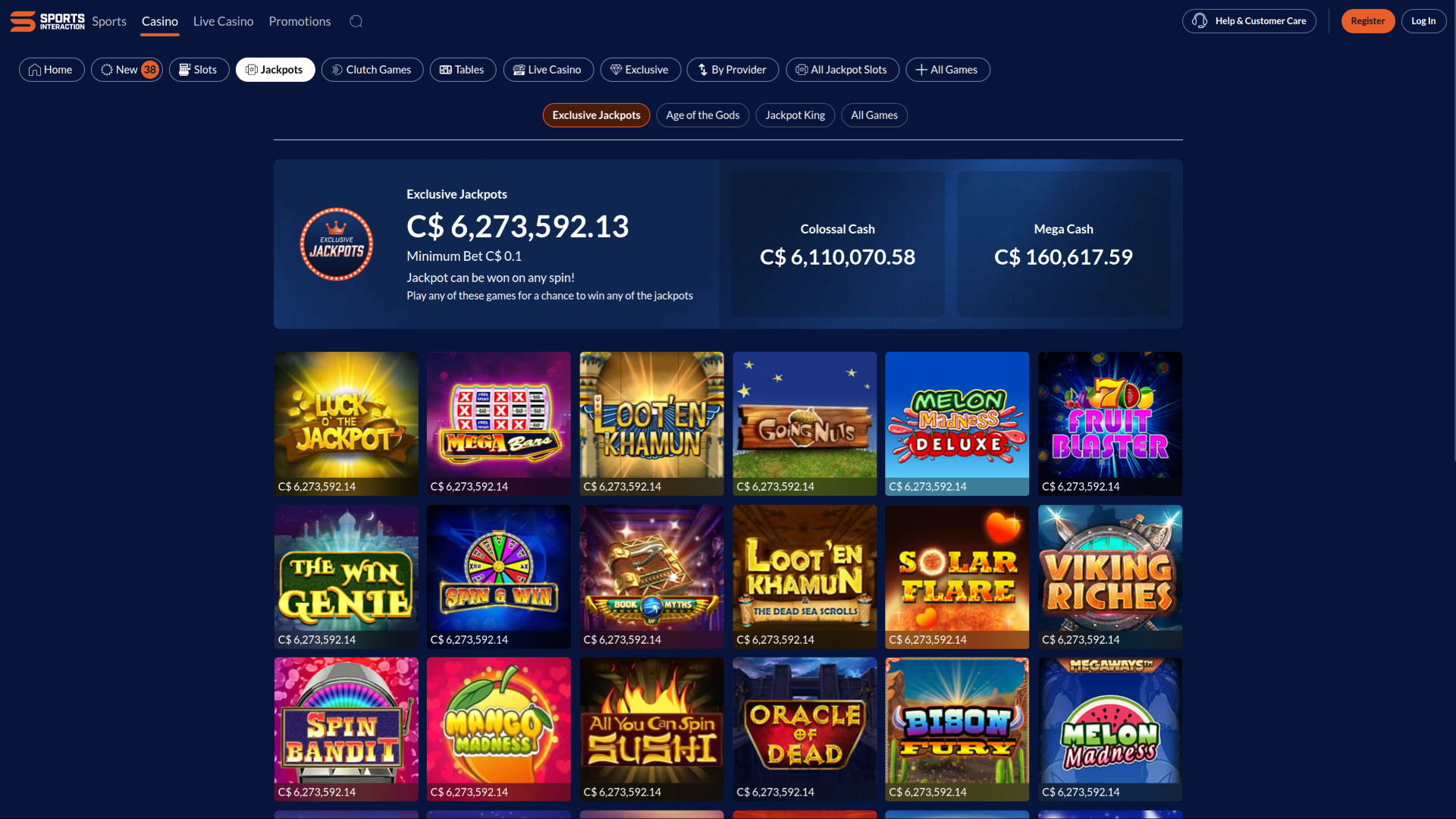 Jackpot de bureau du Casino SIA