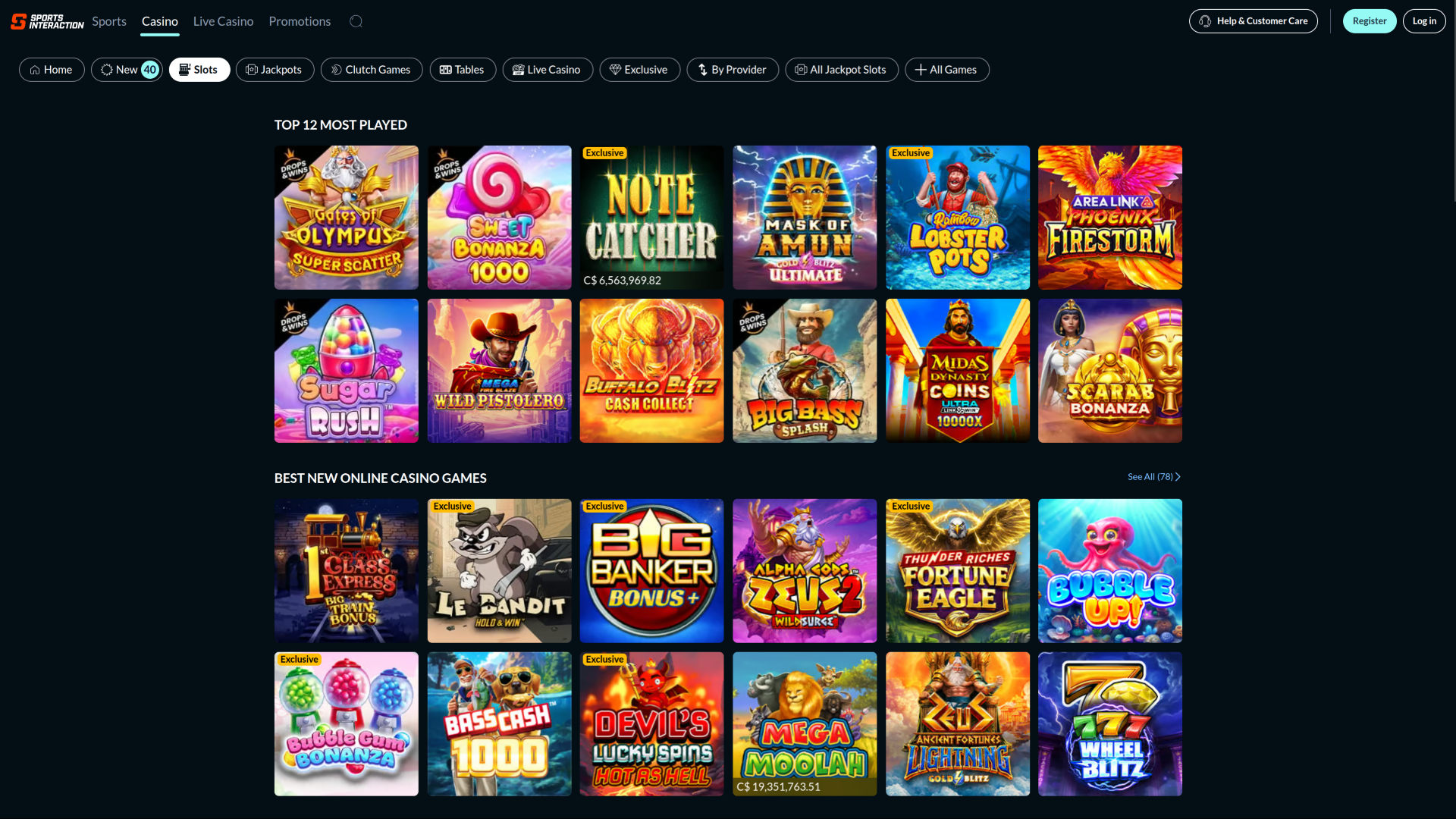 SIA Casino Desktop-Spiele
